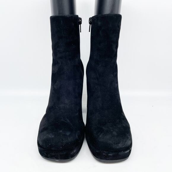 Jeffrey Campbell Women's Spaced Block Heel Bootie Black Suede Size 6.5 - Picture 2 of 15